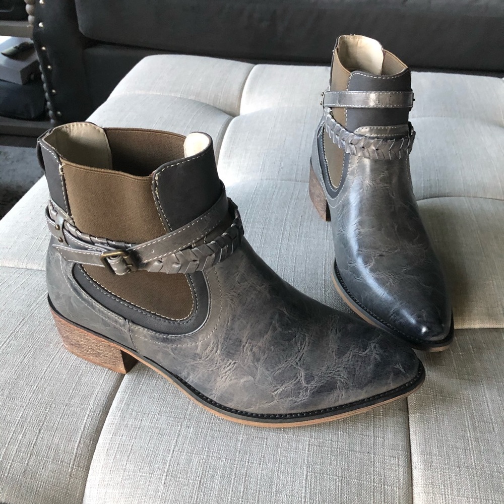 Slate Slip On Booties